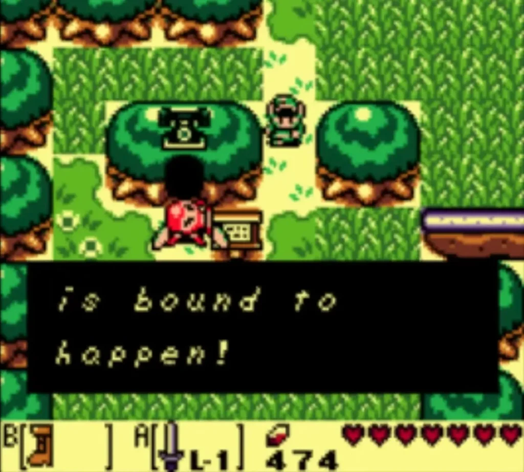 The telephone booth in the hollow tree with the Secret Seashell message box on screen. The telephone booth in the hollow tree with the Secret Seashell message box on screen.