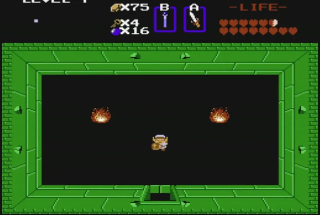 Link in the empty Level 7 bomb room after buying the upgrade