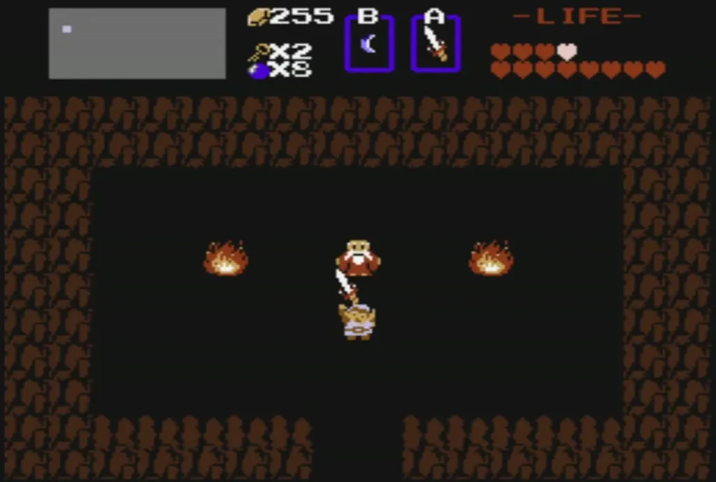 Old Man handing Link the Magical Sword in the cave Old Man handing Link the Magical Sword in the cave