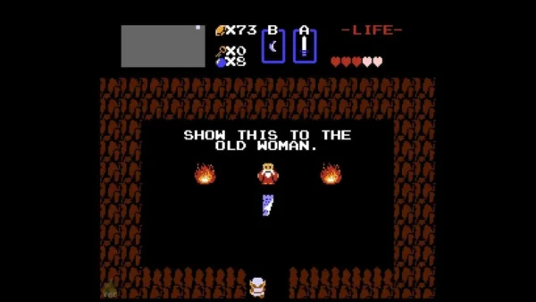 Old Man in a cave telling Link to show the Letter to the Old Woman Old Man in a cave telling Link to show the Letter to the Old Woman