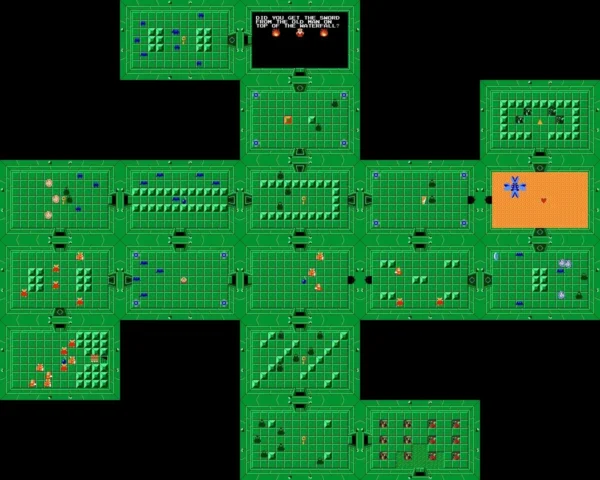 Full dungeon map of Level 3: The Manji Full dungeon map of Level 3: The Manji