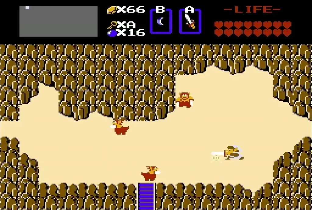 Purple cave entrance on the overworld, the way to Level 9 Purple cave entrance on the overworld, the way to Level 9