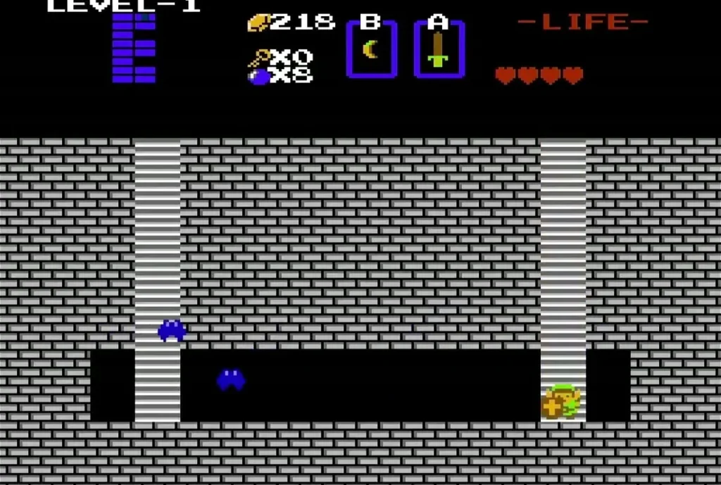 Link at the bottom right of the grey underground passage Link at the bottom right of the grey underground passage