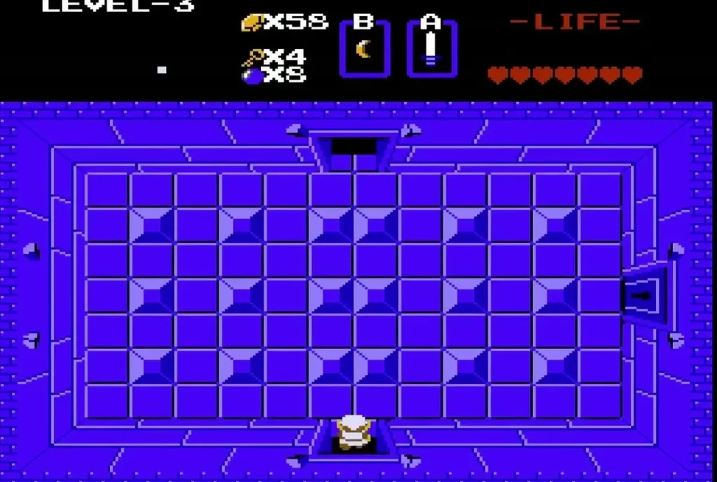 Link at the bottom door of the Level 3 entry room