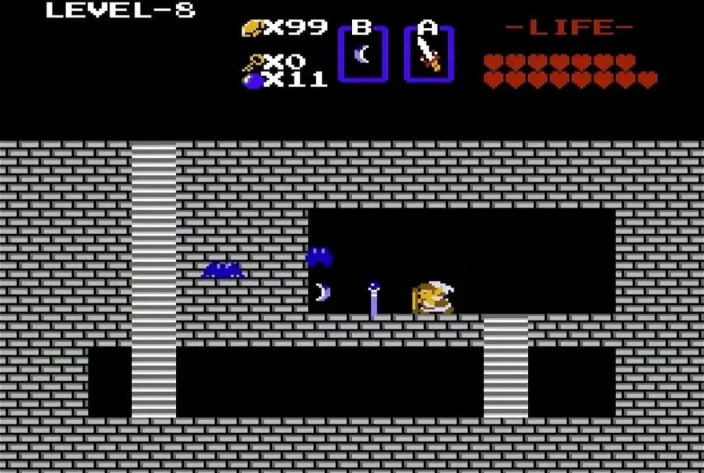 Magical Rod lying on the floor at the bottom of the stairs in Level 8 Magical Rod lying on the floor at the bottom of the stairs in Level 8