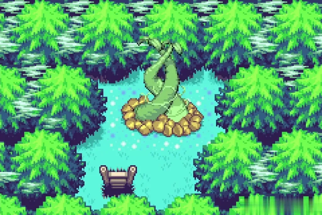 The beanstalk grown in the forest clearing east of Lake Hylia