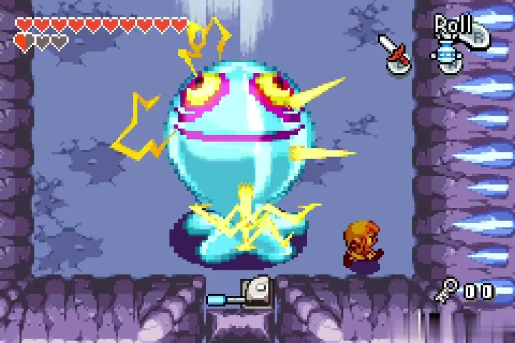 Big Blue ChuChu crackling with electricity while Link stays clear Big Blue ChuChu crackling with electricity while Link stays clear