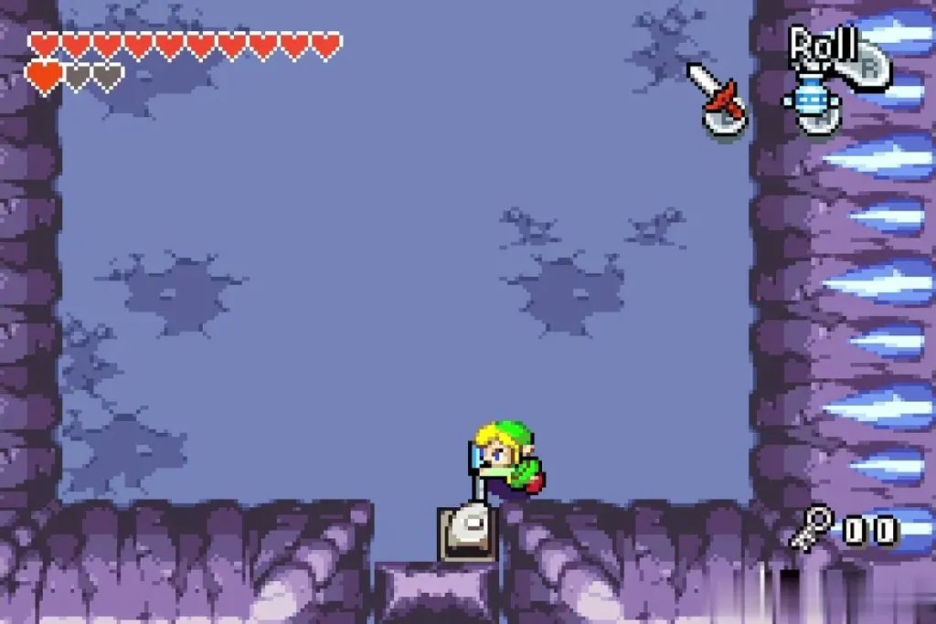 Link at the lever in the Big Blue ChuChu room Link at the lever in the Big Blue ChuChu room