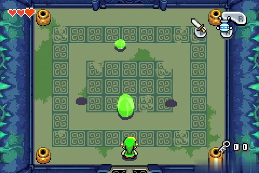 Big Green ChuChu hopping above its shadow in the bare round arena Big Green ChuChu hopping above its shadow in the bare round arena