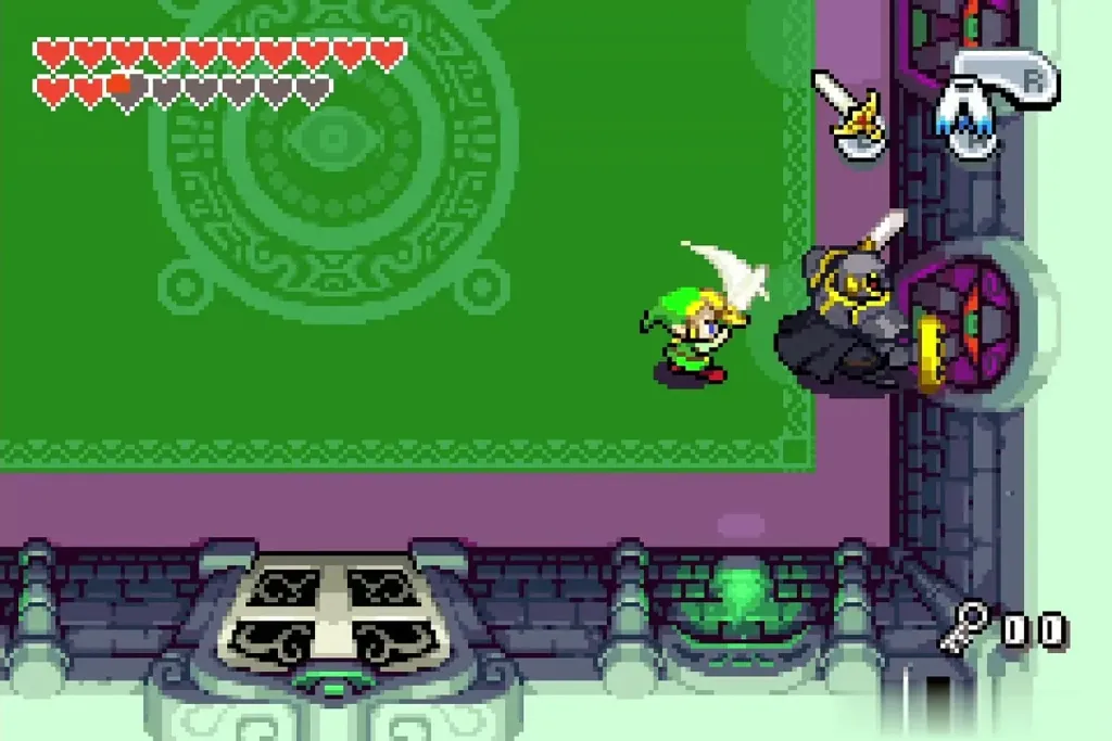 Link slashing the last Darknut from the side Link slashing the last Darknut from the side