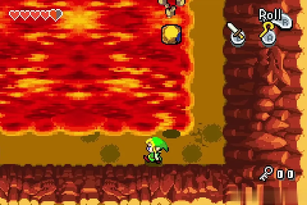 Gleerok gone under the lava while rocks start to fall from the ceiling Gleerok gone under the lava while rocks start to fall from the ceiling