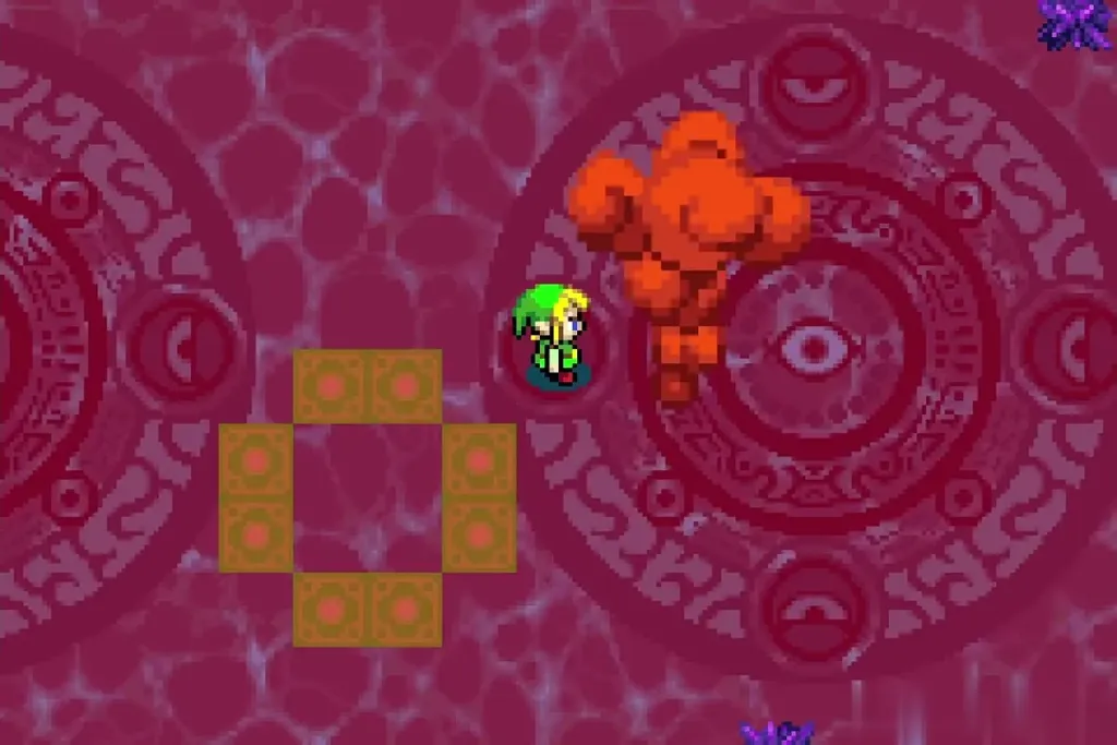 Vaati bursting into orange smoke above the block ring Vaati bursting into orange smoke above the block ring