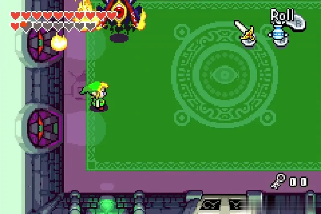 Vaati reappearing near the edge of the room while Link is across the carpet Vaati reappearing near the edge of the room while Link is across the carpet