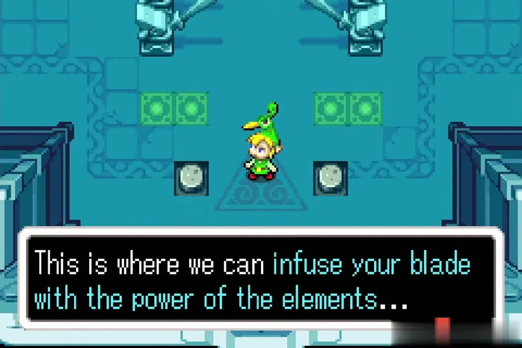 Ezlo explaining the blade can be infused with the elements Ezlo explaining the blade can be infused with the elements