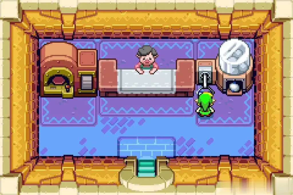 A capsule pops out beside the figurine machine A capsule pops out beside the figurine machine