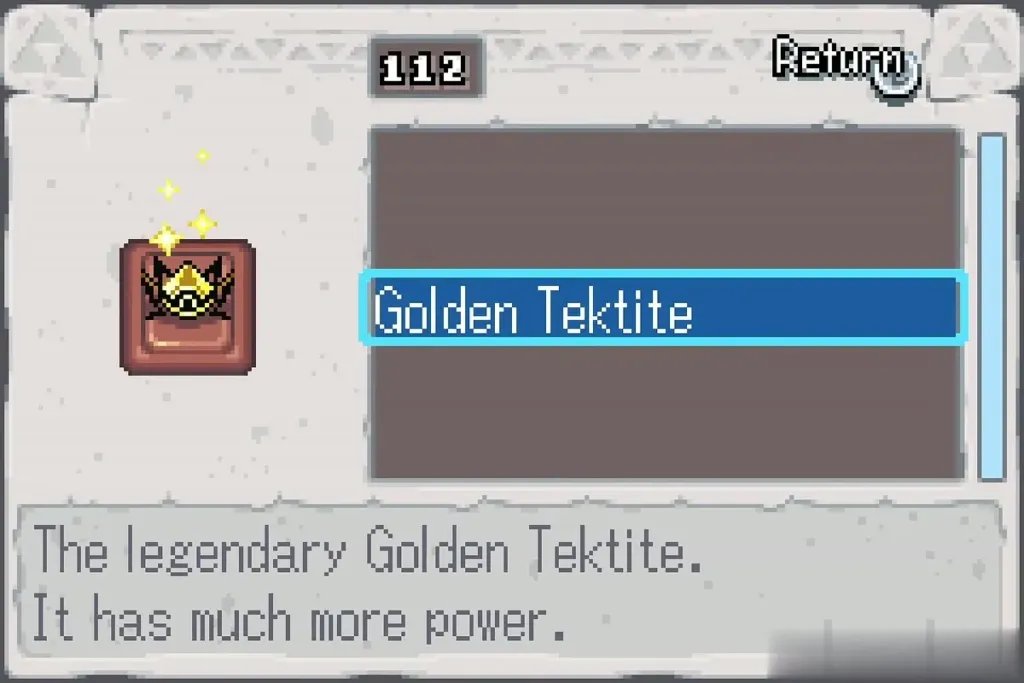 The gallery showing the Golden Tektite figurine won The gallery showing the Golden Tektite figurine won
