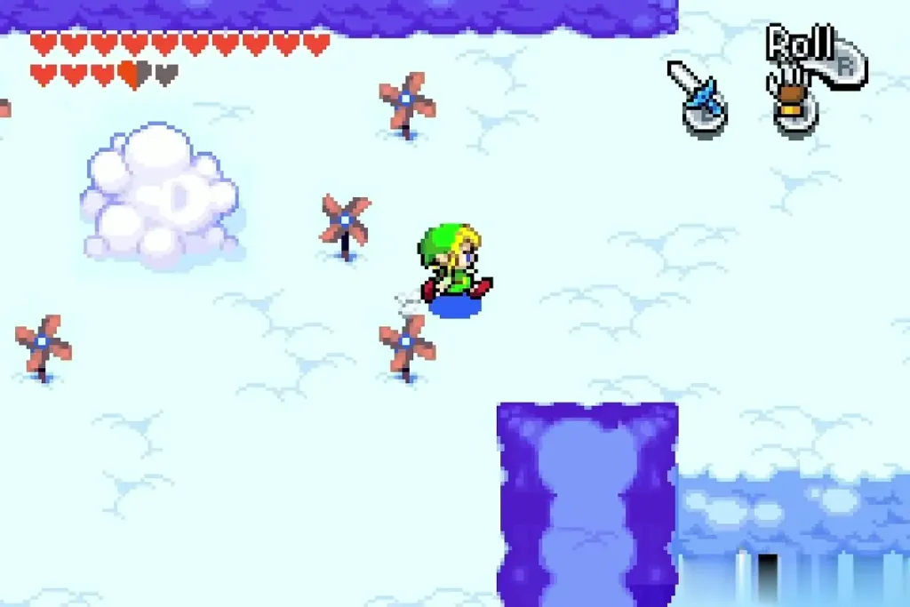 Link back on the starting island near the last Mysterious Cloud Link back on the starting island near the last Mysterious Cloud
