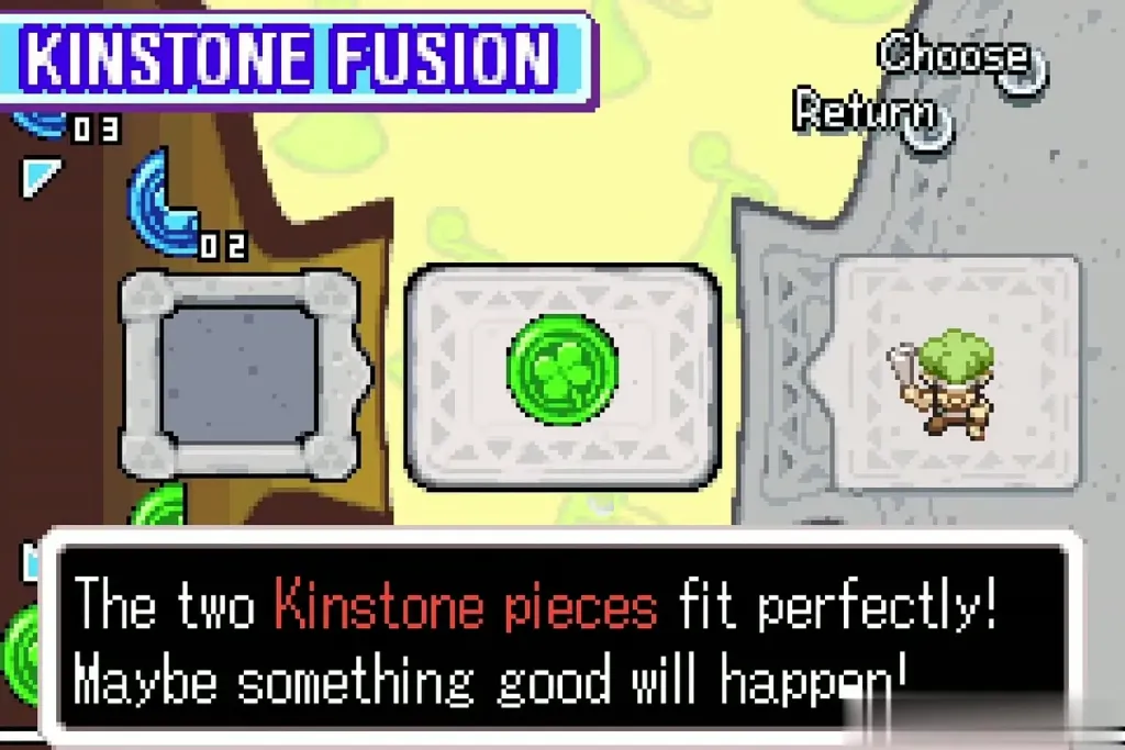 Kinstone Fusion screen with a green piece joined to Brocco's piece Kinstone Fusion screen with a green piece joined to Brocco's piece