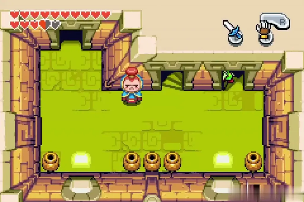 Link talking to Flurris in the house in the Cloud Tops Link talking to Flurris in the house in the Cloud Tops