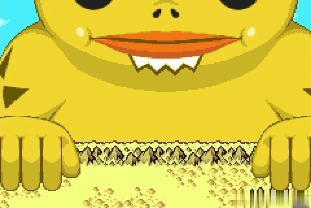 The giant Goron awake and settled at the top of Veil Falls The giant Goron awake and settled at the top of Veil Falls