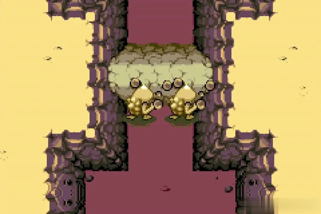 Two Gorons chipping away at the wall Two Gorons chipping away at the wall
