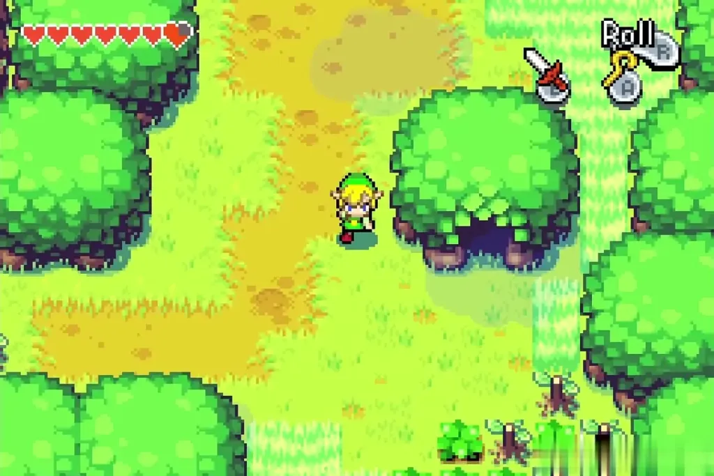 Link beside the big hollow tree whose thorns have vanished Link beside the big hollow tree whose thorns have vanished