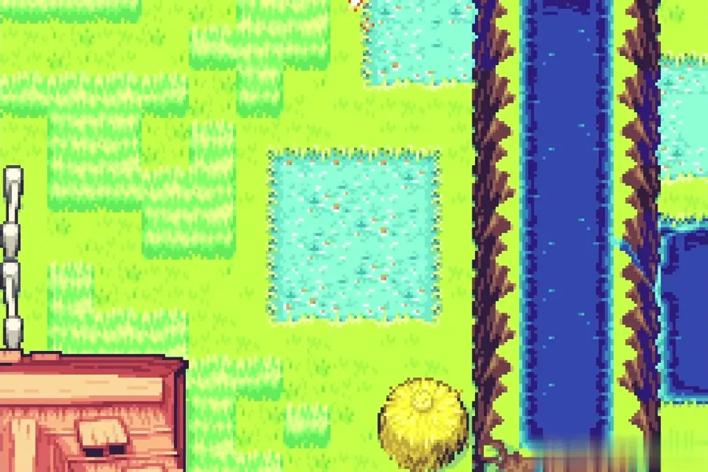 The pool in the Lon Lon Ranch pasture before the fusion changes it