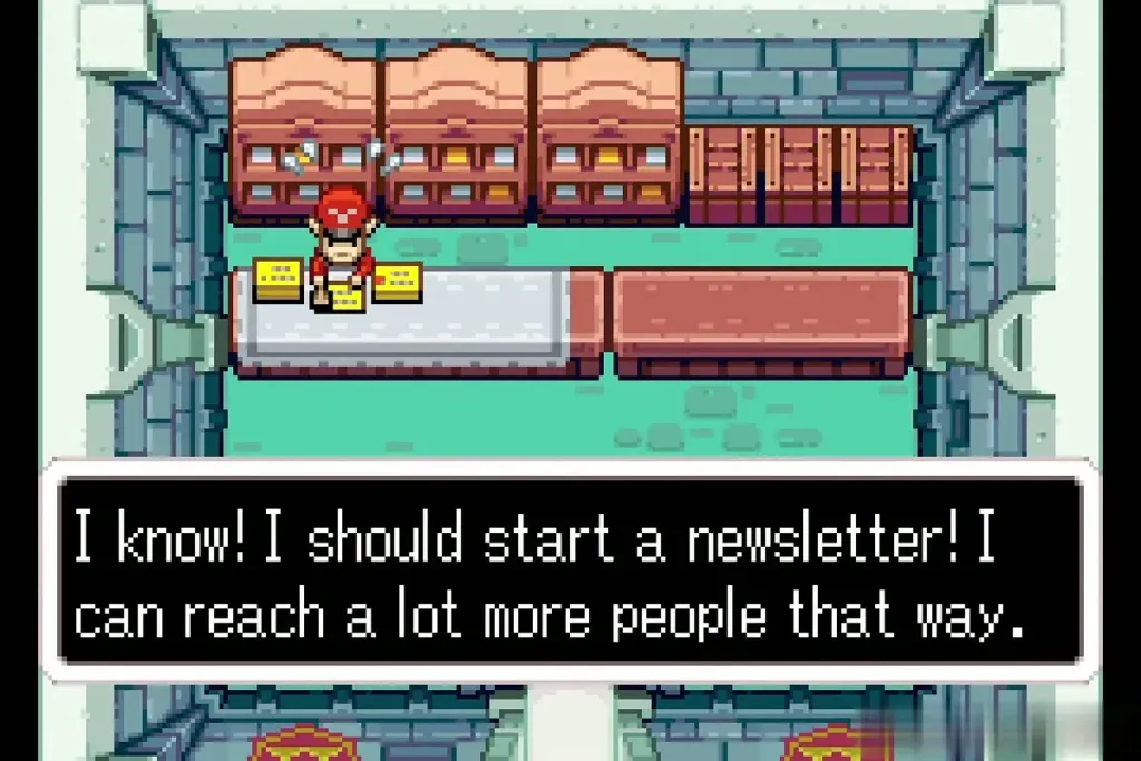 The Postman in the post office deciding to start a newsletter