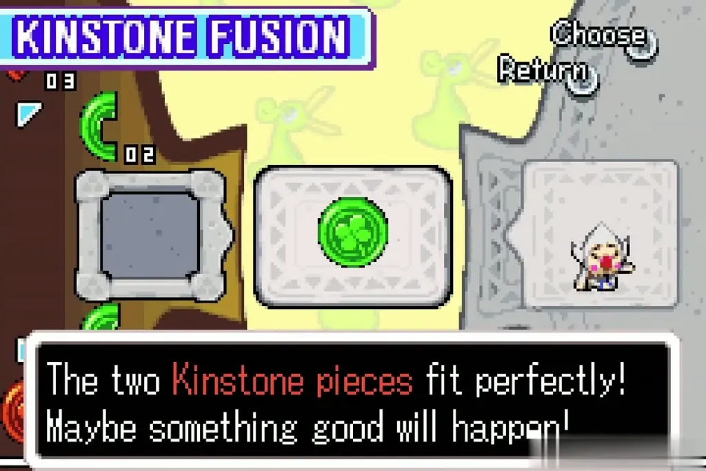 Kinstone Fusion screen: the green pieces fit perfectly with David Jr. Kinstone Fusion screen: the green pieces fit perfectly with David Jr.