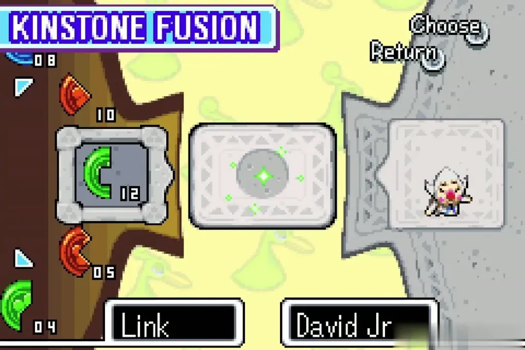 Second Kinstone fusion with David Jr., green pieces joined Second Kinstone fusion with David Jr., green pieces joined