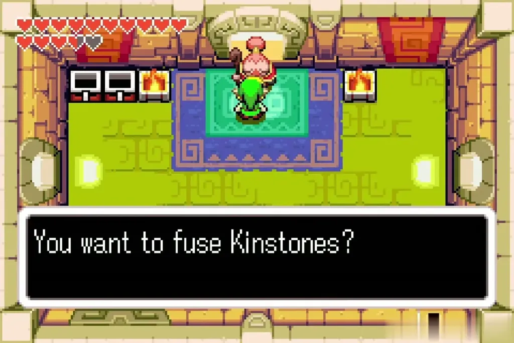 Siroc on the top floor asking Link to fuse Kinstones Siroc on the top floor asking Link to fuse Kinstones