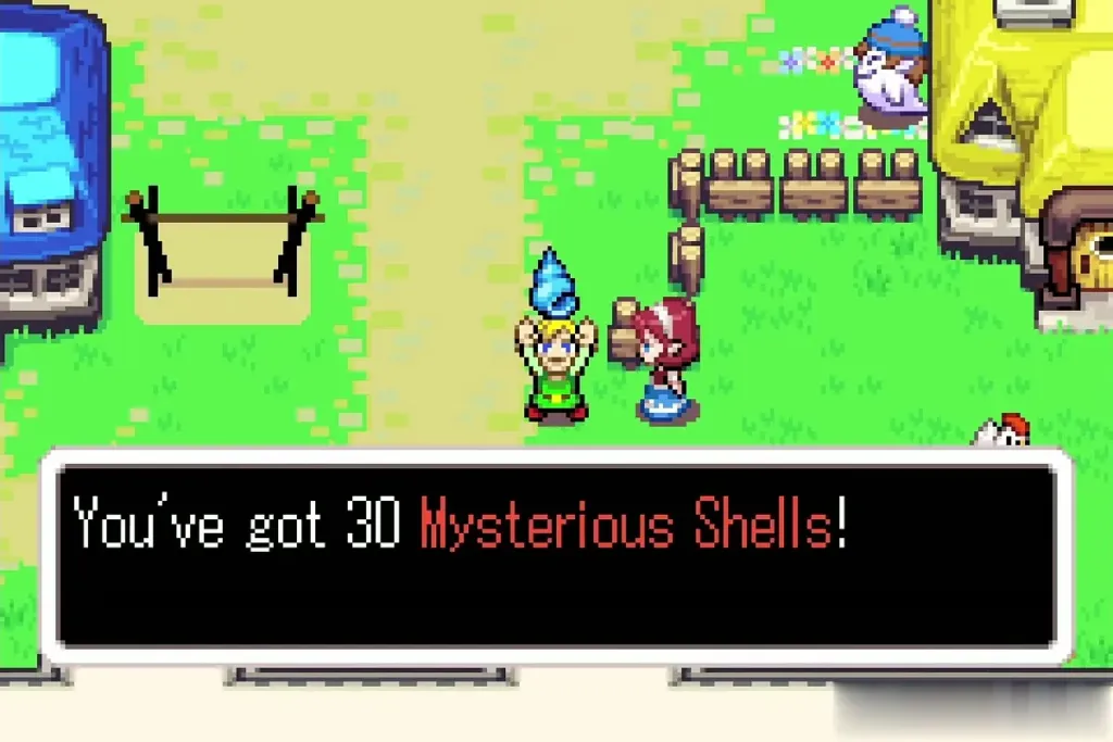 Link holding up 30 Mysterious Shells after round five Link holding up 30 Mysterious Shells after round five