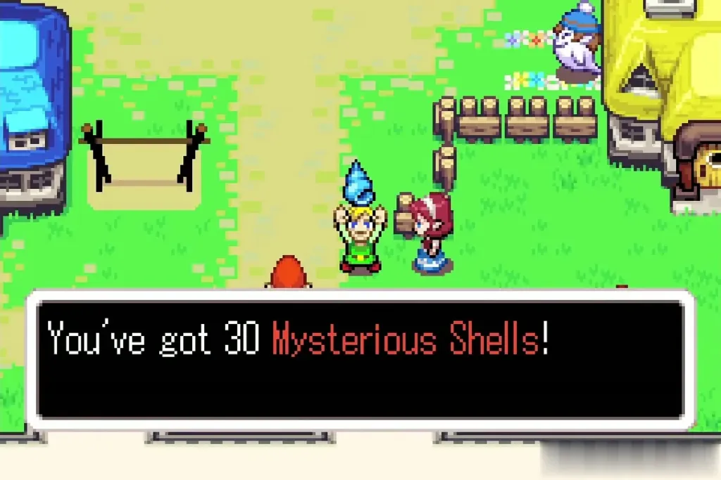 Link holding up 30 Mysterious Shells after round six Link holding up 30 Mysterious Shells after round six