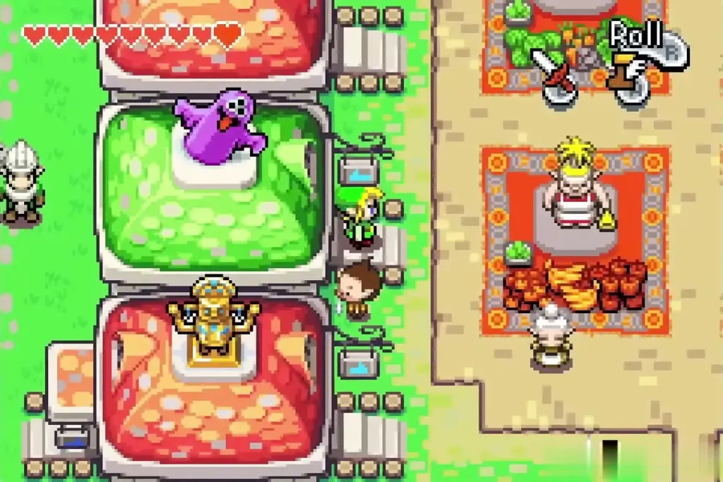 The green building with a ghost on top in the middle of Hyrule Town The green building with a ghost on top in the middle of Hyrule Town