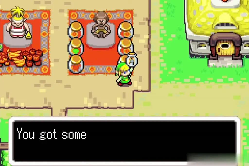 Link working through the fields east of Hyrule Town Link working through the fields east of Hyrule Town