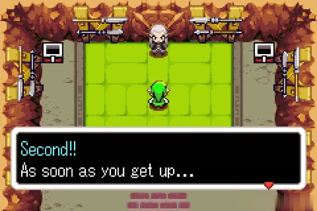 Grayblade telling Link to act as soon as he gets up Grayblade telling Link to act as soon as he gets up