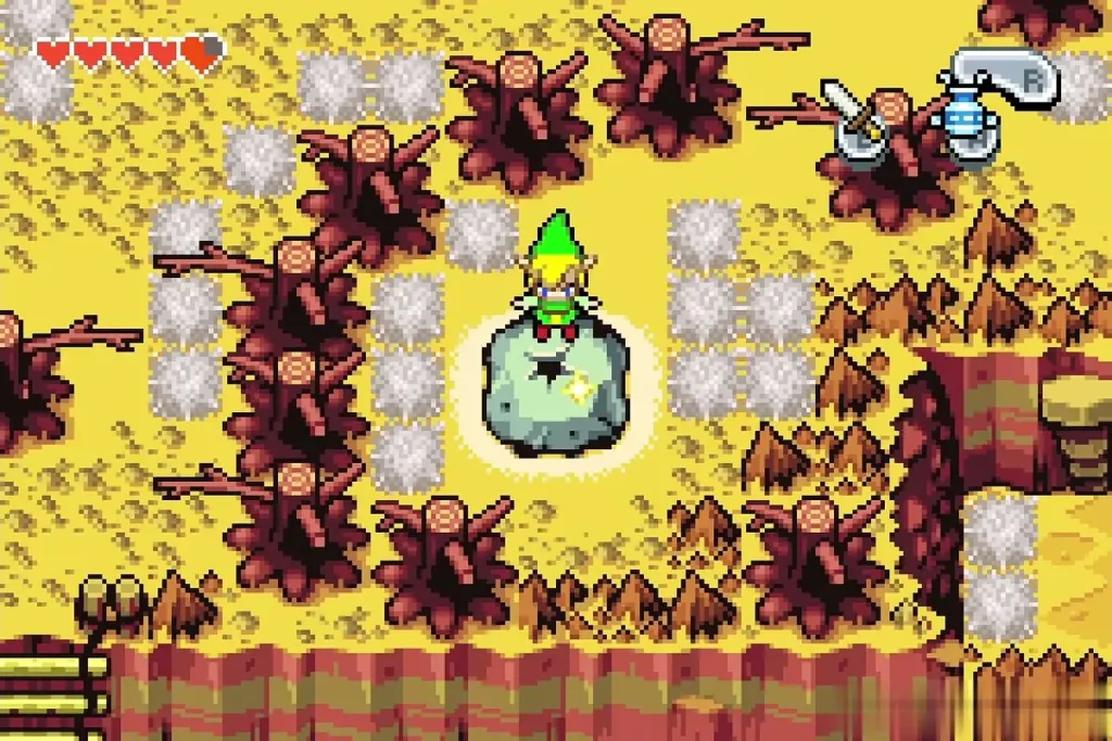Link growing back to normal size on the portal stone Link growing back to normal size on the portal stone