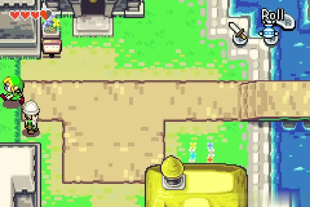 The soldier stepped aside, letting Link pass west The soldier stepped aside, letting Link pass west
