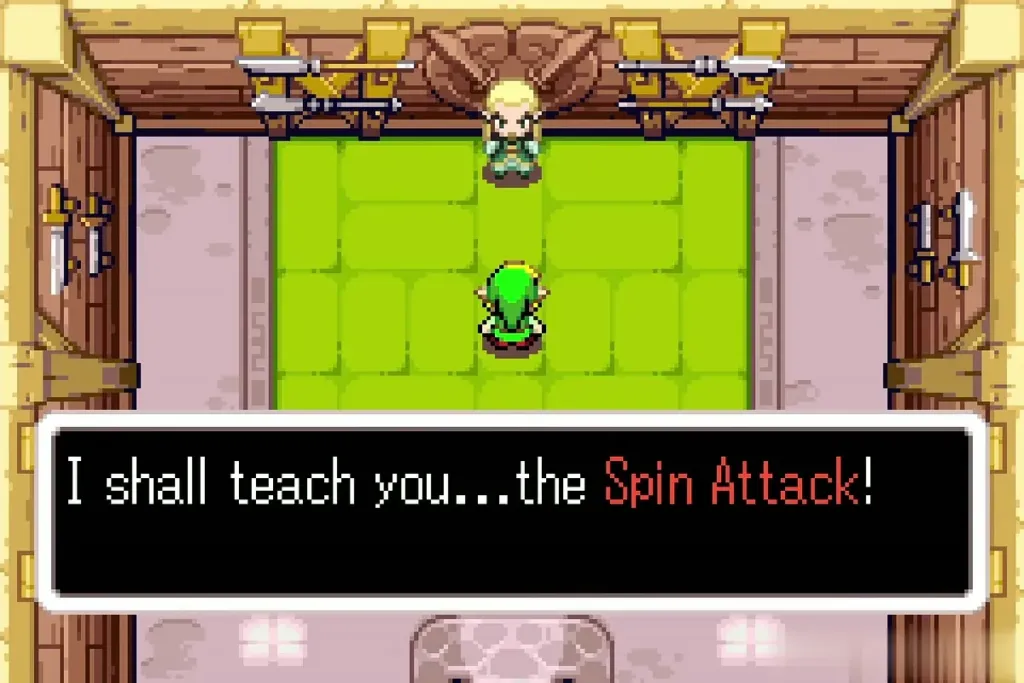 Swiftblade announcing he will teach Link the Spin Attack Swiftblade announcing he will teach Link the Spin Attack