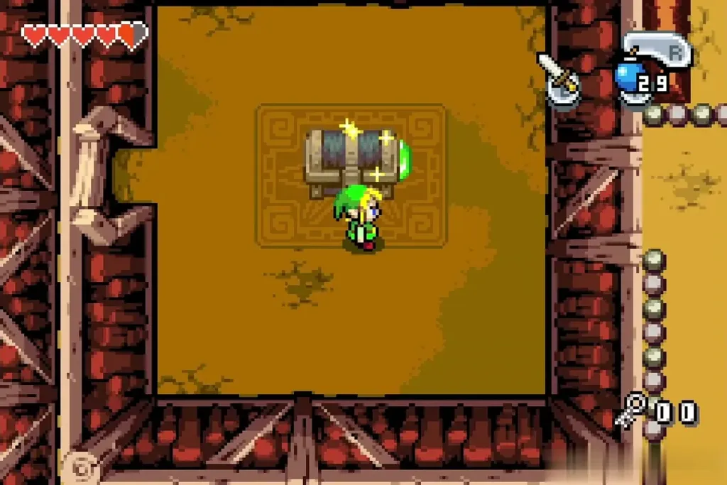 The big chest appearing after the spiked blobs are beaten The big chest appearing after the spiked blobs are beaten