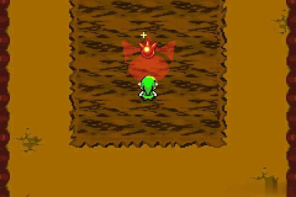 The Fire Element drifting down over the hardened lava The Fire Element drifting down over the hardened lava