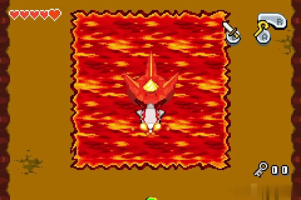 Gleerok rising out of the lava pool in the arena Gleerok rising out of the lava pool in the arena