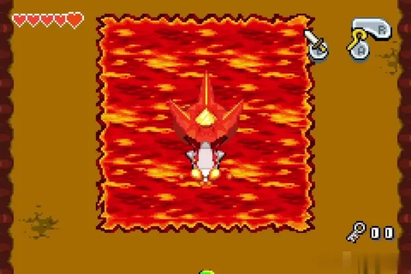 Gleerok rising out of the lava pool in the arena Gleerok rising out of the lava pool in the arena