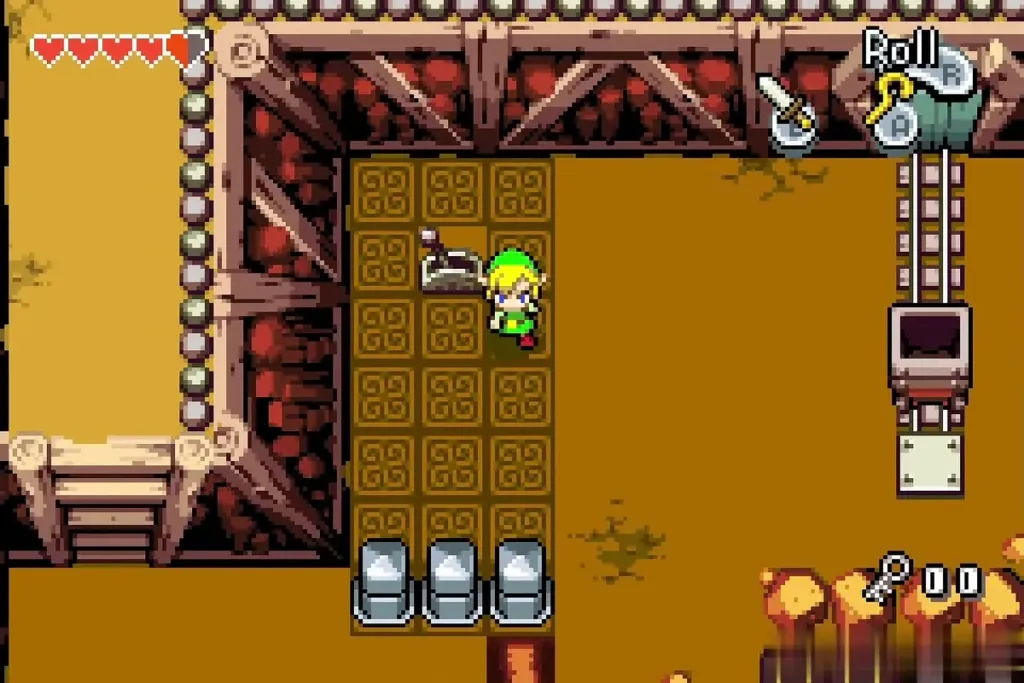 Link next to the pillar lever beside the stairs Link next to the pillar lever beside the stairs