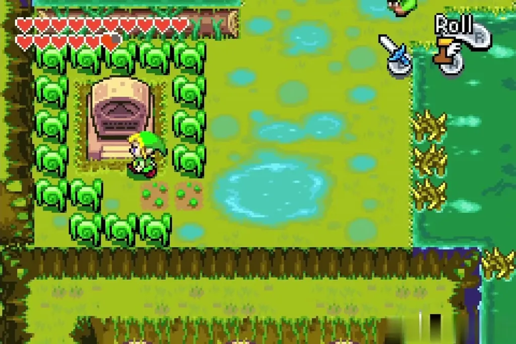 Link beside the tombstone in the southwest of Castor Wilds