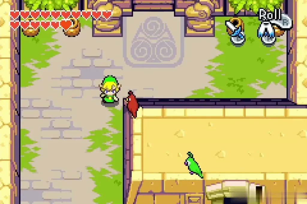Link walking away from the altar, free to explore before reviving the blade