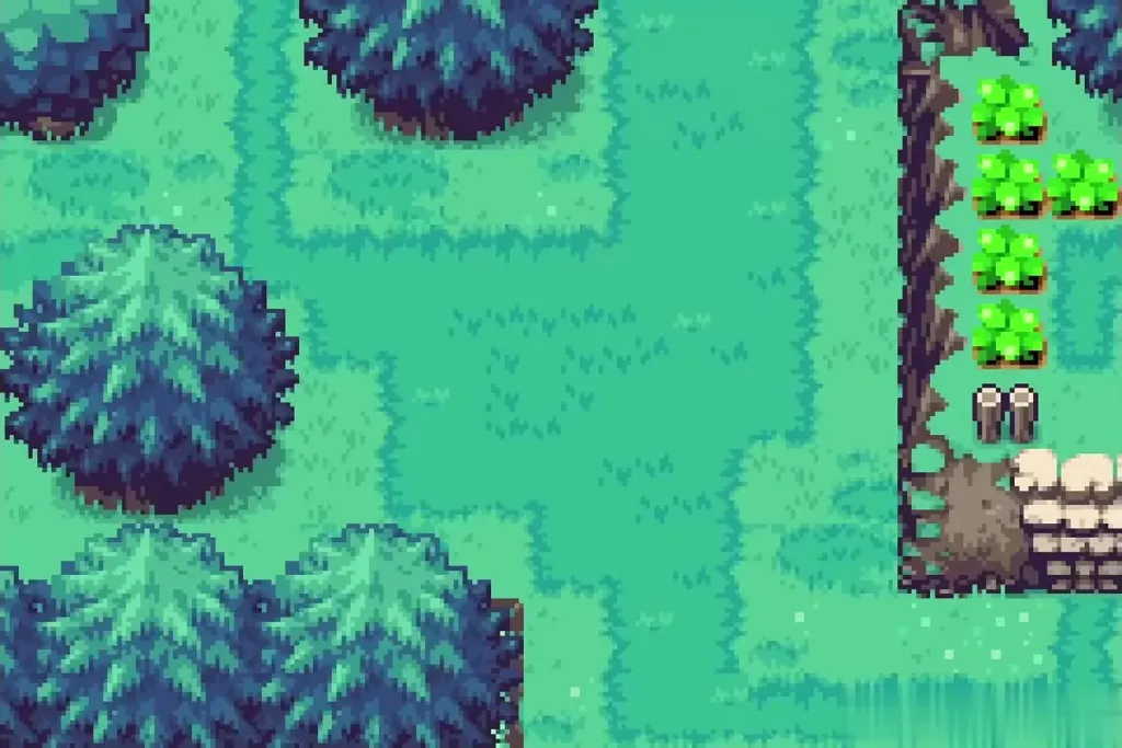 Empty clearing in the Minish Woods before the fusion result