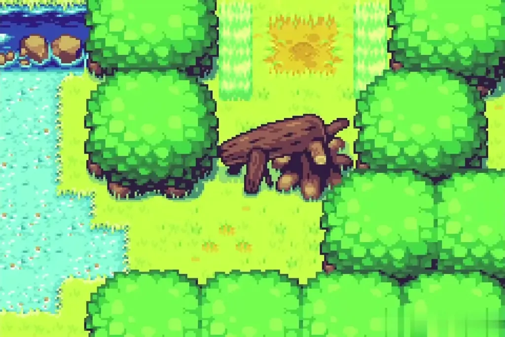 Fallen log in Western Wood before the fusion takes effect