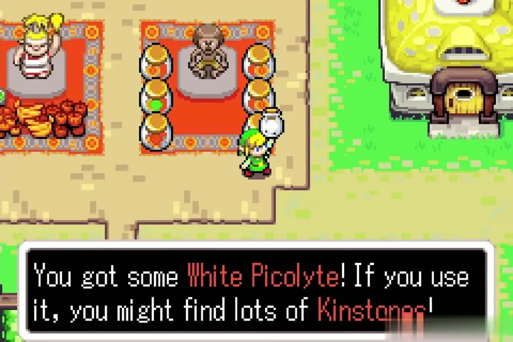 Link holding up a bottle after You got some White Picolyte