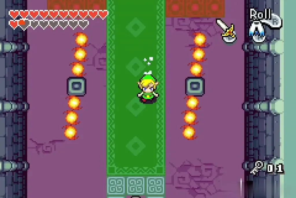 Link walking the carpet between two lines of fire Link walking the carpet between two lines of fire
